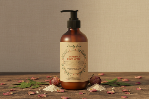 Chandan Face Wash – Back View | Purely Bare
